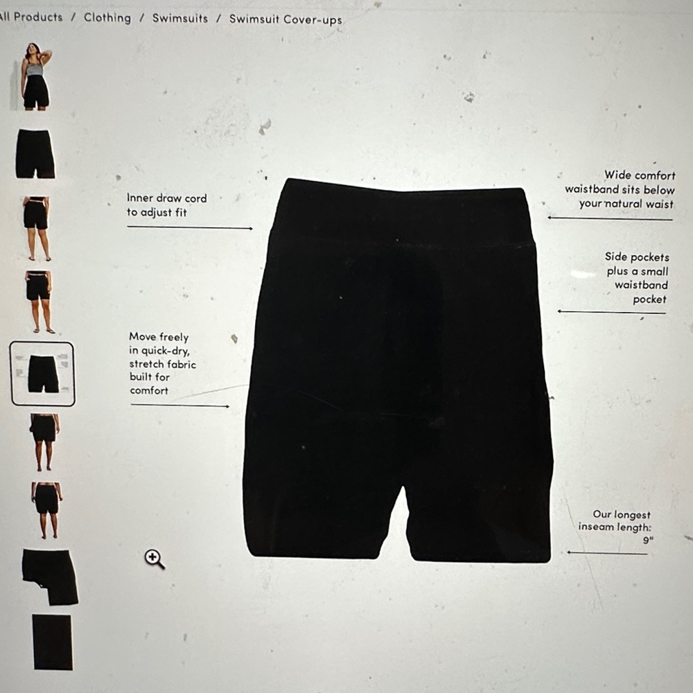 L.L. Bean Black Athletic Shorts